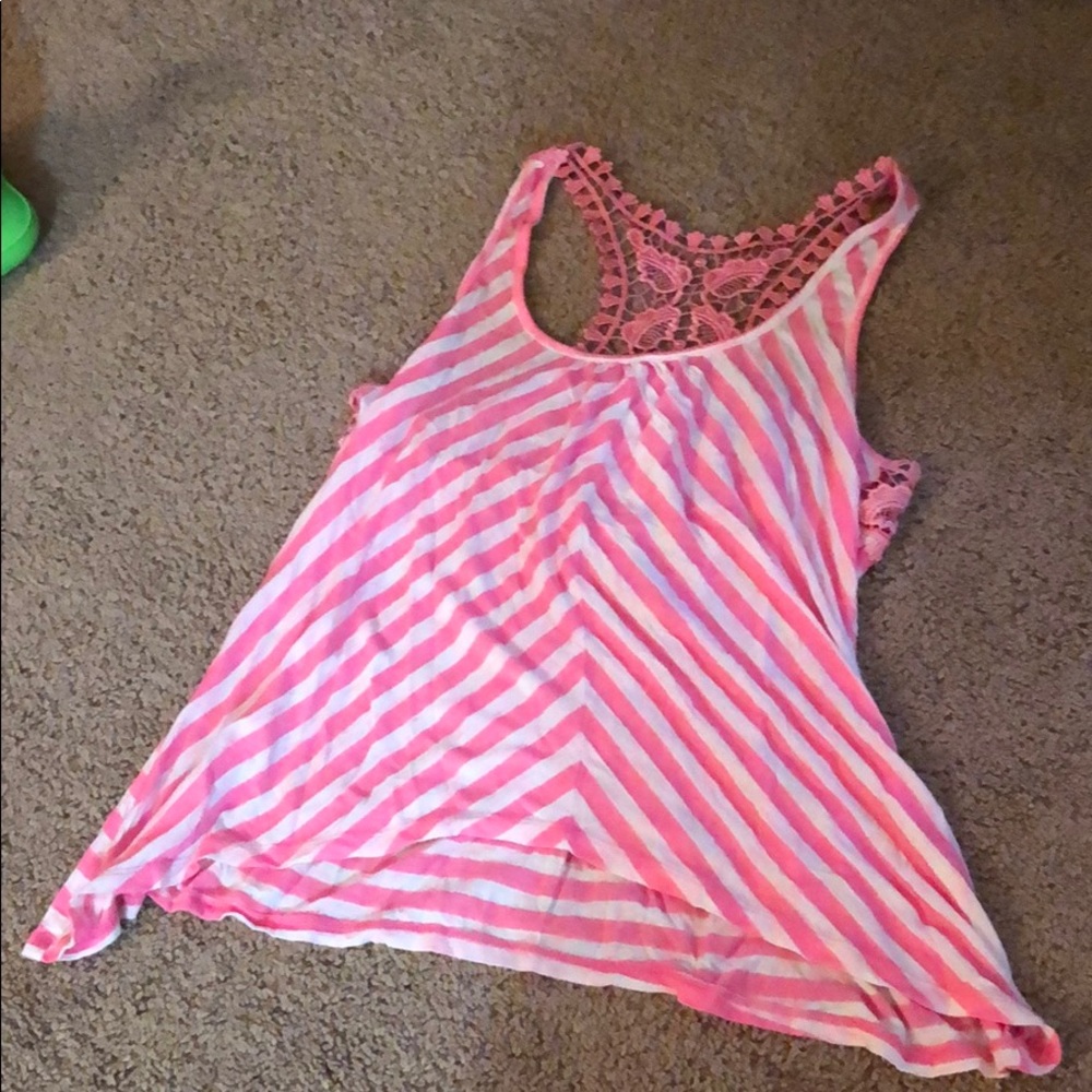 Size large striped tank top